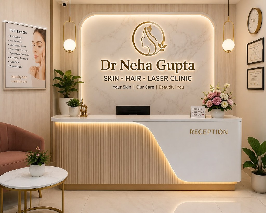 Dr. Neha Gupta Skin Hair Laser Clinic reception